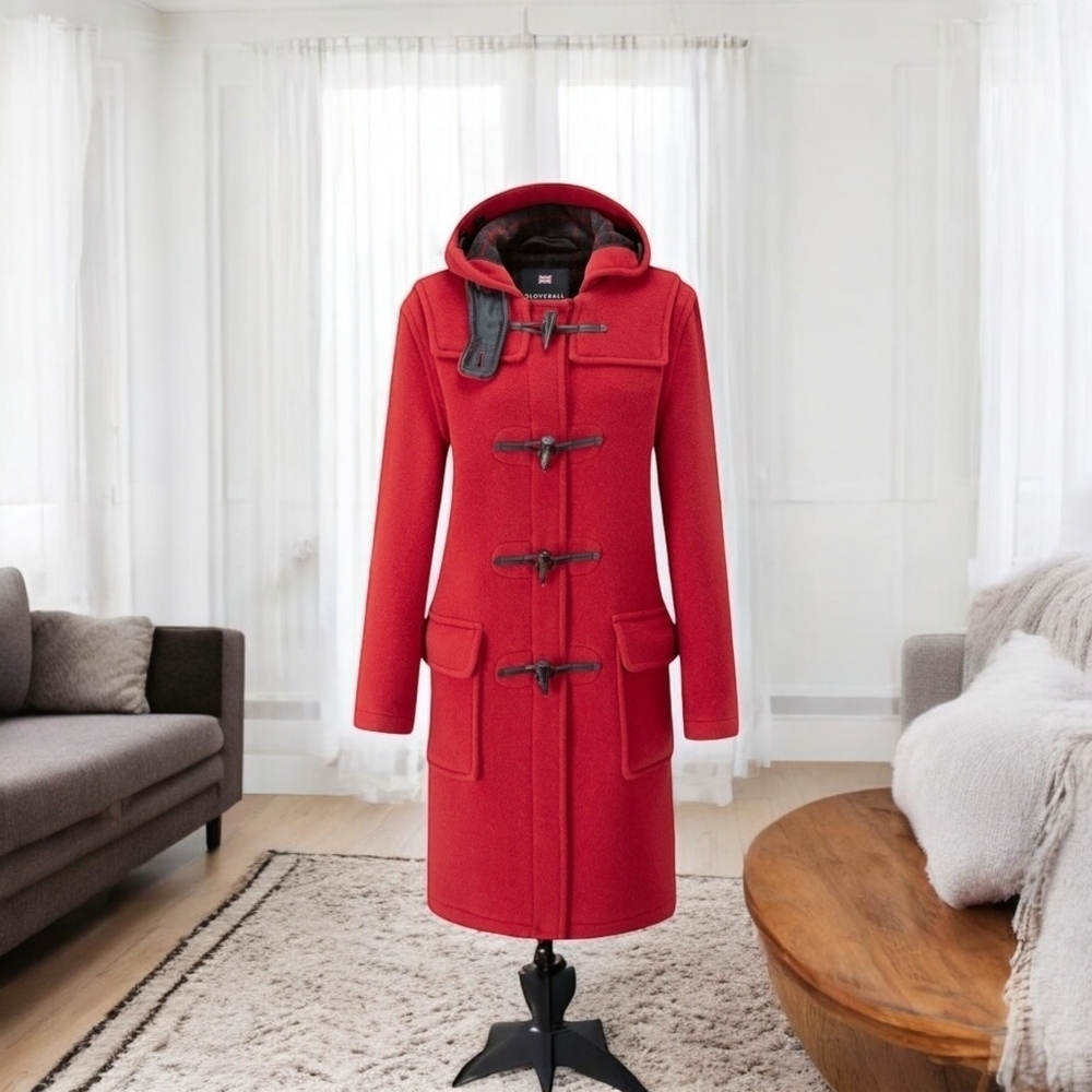 Women's Vintage Original Duffle Coat Red Size 12